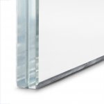 13mm toughened laminated (828) low iron ultra clear float glass