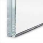 25mm toughened laminated (12212) low iron ultra clear float glass