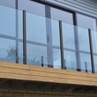 Alulock post glass balustrade system no handrail - residential and light commercial use